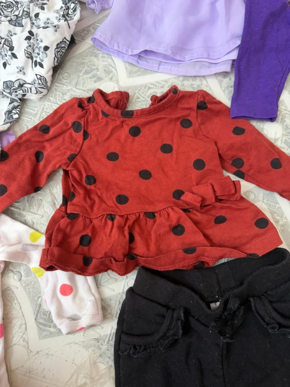 Carter's Mixed Girls Clothing Lot in Yellow, Pink, White, Black, Purple bundles